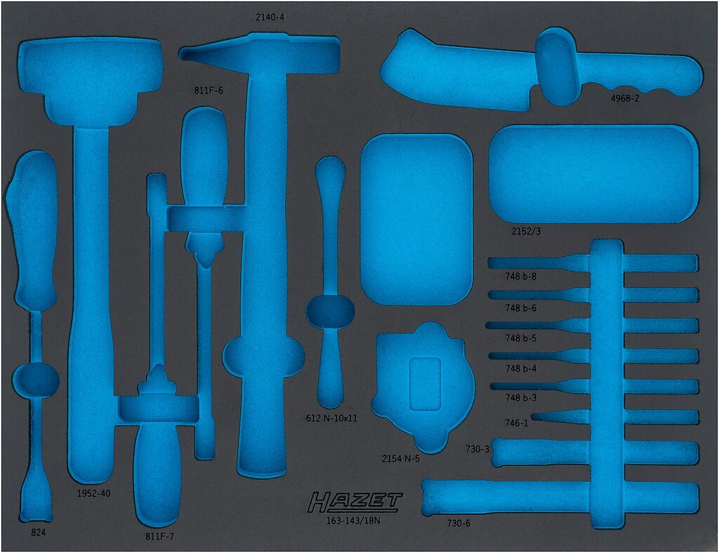 Two-component foam tool insert 520×400×360 mm (163-143LN, HAZET)
