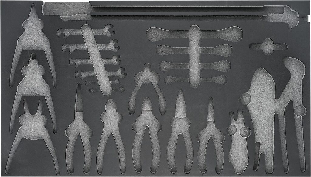 Two-component foam tool insert 695×400×35 mm (163-319L, HAZET)