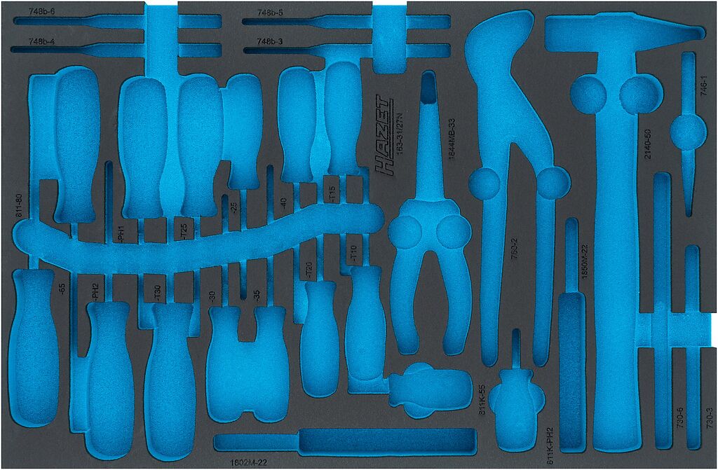 Two-component foam tool insert 520×340×35 mm (163-31LN, HAZET)