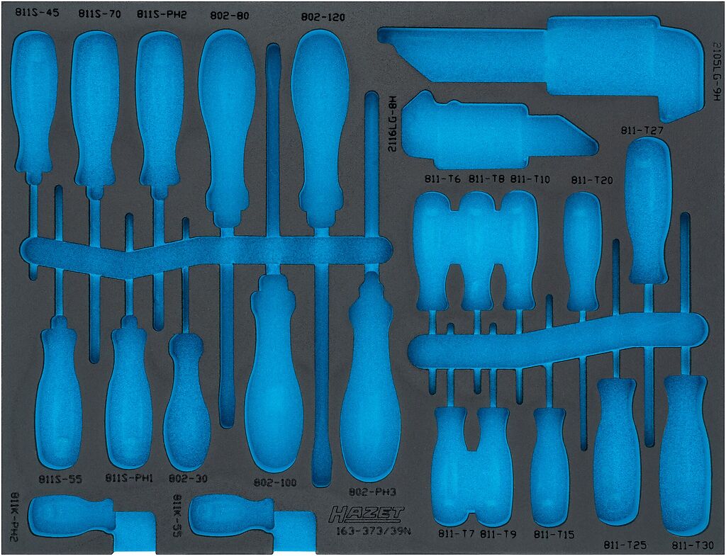Two-component foam tool insert 517×400×35 mm (163-373LN, HAZET)