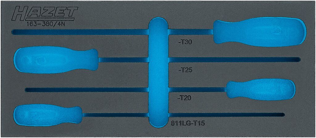 Two-component foam tool insert 398×172×35 mm (163-380LN, HAZET)
