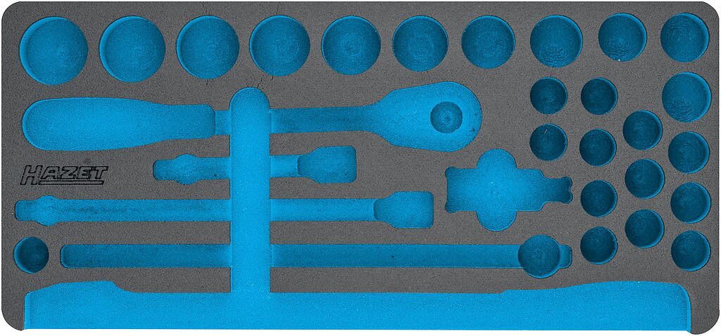 Divkomponentu putu ieliktnis instrumentiem 432×444×40 mm (163-404L, HAZET)