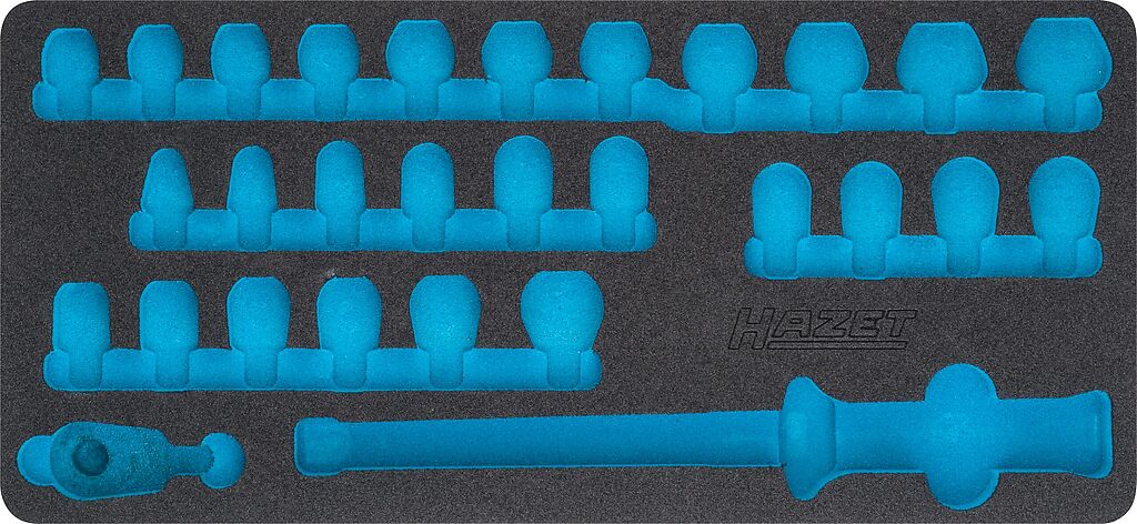 Divkomponentu putu ieliktnis instrumentiem 433×202×35 mm (163-420L, HAZET)