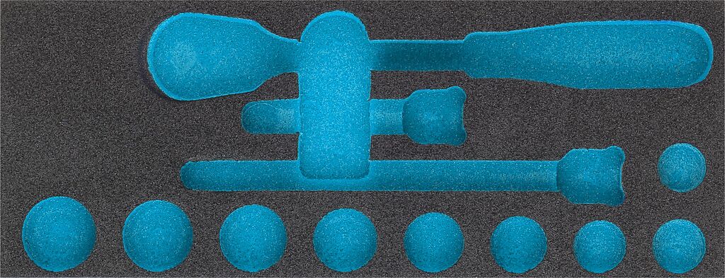 Two-component foam tool insert 251×101×38 mm (163-454L, HAZET)