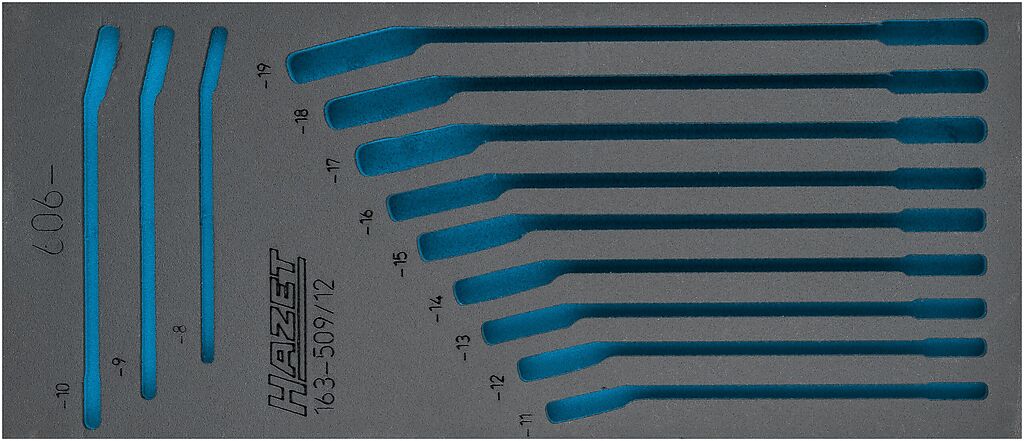 Divkomponentu putu ieliktnis instrumentiem 400×170×40 mm (163-509L, HAZET)