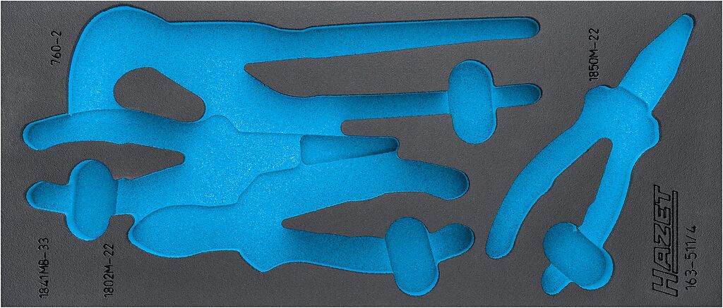 Dvikomponentis putų įdėklas įrankiams 400×177×38 mm (163-511L, HAZET)
