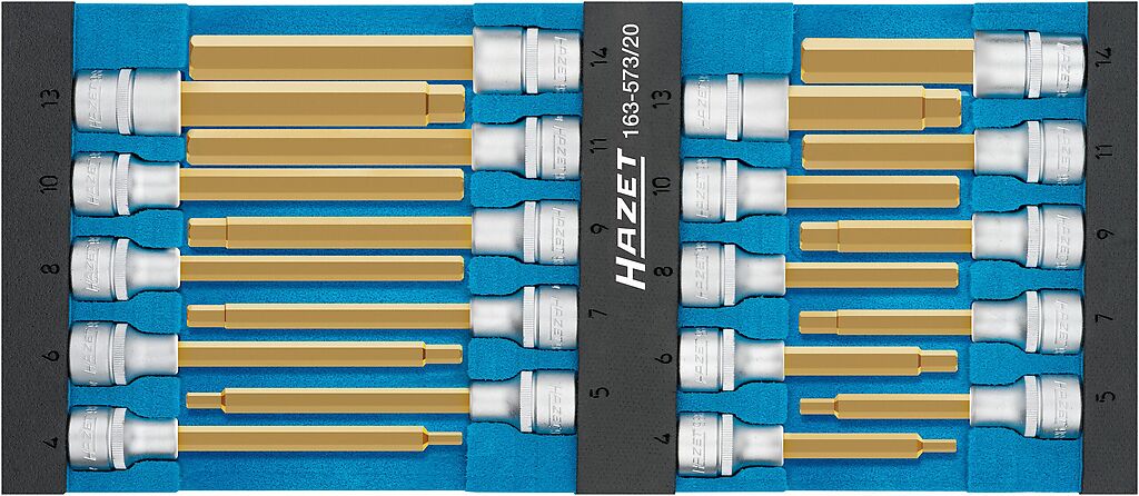 Screwdriver socket set (163-573/20, HAZET)