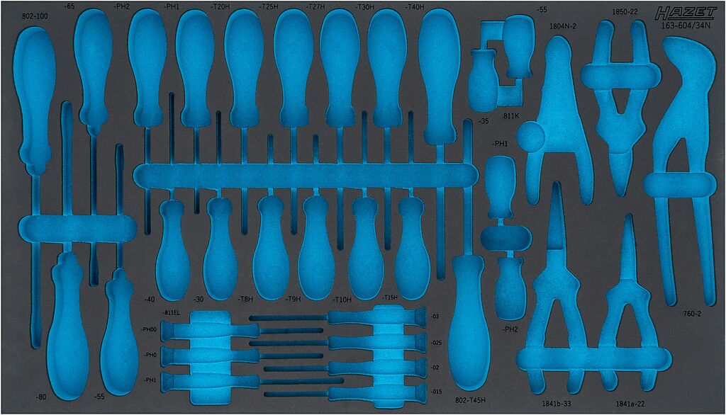 Two-component foam tool insert 695×400×35 mm (163-604LN, HAZET)