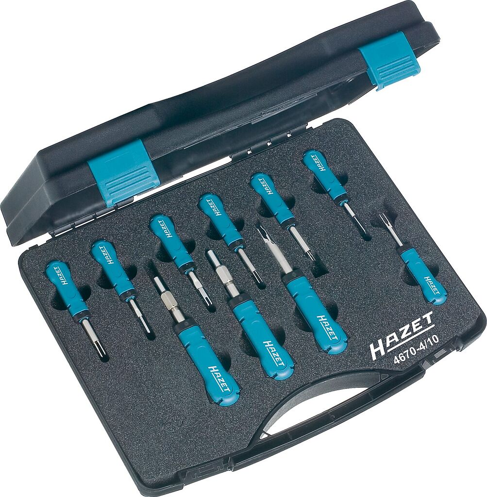 Cable release tool assortment (4670-4/10, HAZET)