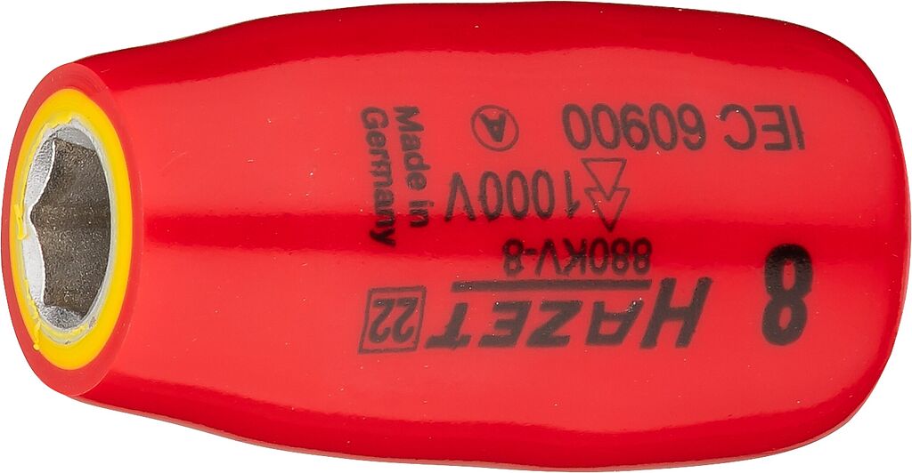 Hexagon socket, insulated 1000 V, 8 mm, 3/8 in. (880KV-8, HAZET)
