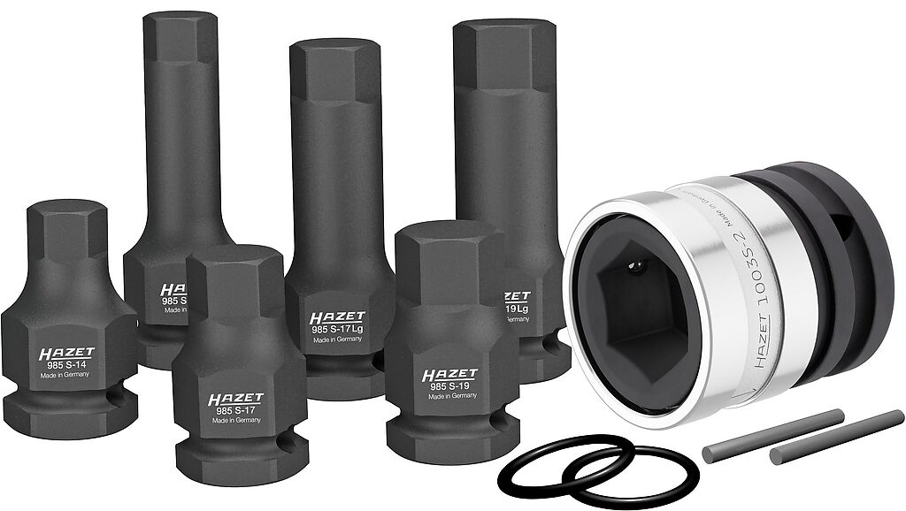 Impact screwdriver socket set, 11 pcs (985S/11, HAZET)