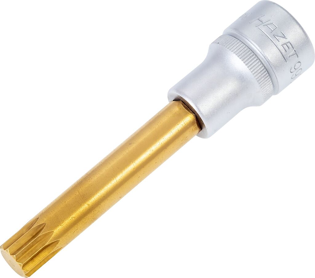 XZN spline bit socket M12, 1/2 in. drive, long (990LG-12, HAZET)