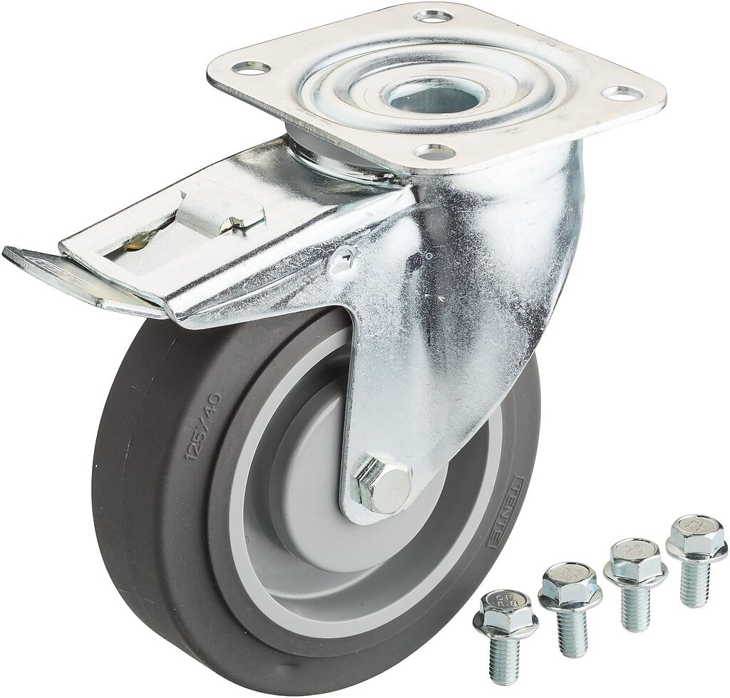 Swivel castor, with brake (178N-011, HAZET)