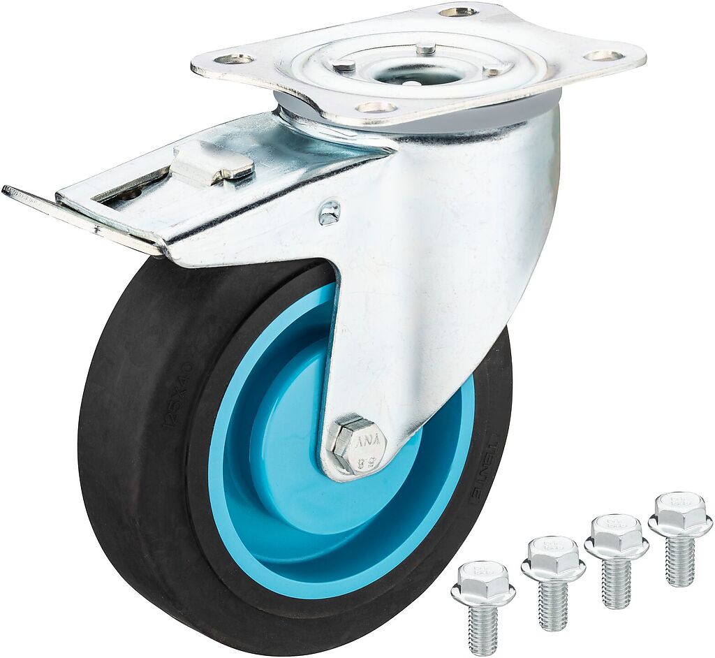 Swivel castor, with brake (179N-011A, HAZET)