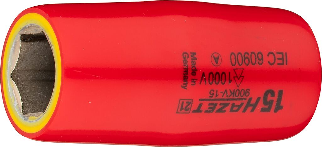 Socket, Hexagon, with protective insulation (900KV-15, HAZET)