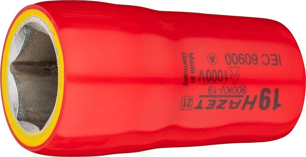 Socket, Hexagon, with protective insulation (900KV-19, HAZET)