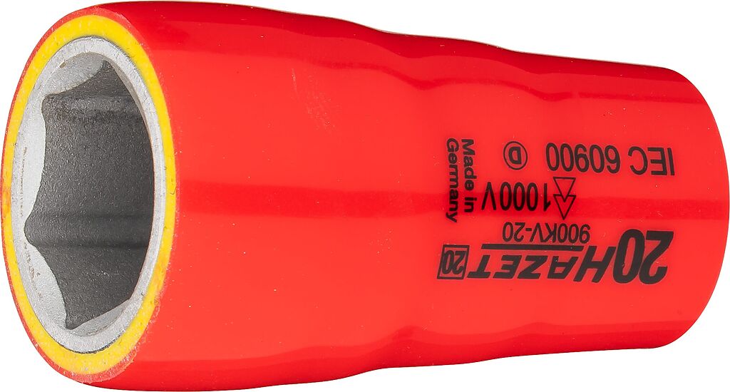 Galvutė, šešiakampė, su apsaugine izoliacija, 20 mm, 1/2 col. (900KV-20, HAZET)