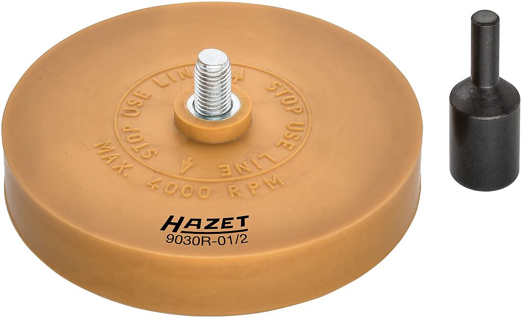 Dzēšgumijas disks uzlīmju un līmes palieku noņemšanai, 89 mm (9030R-01/2, HAZET)