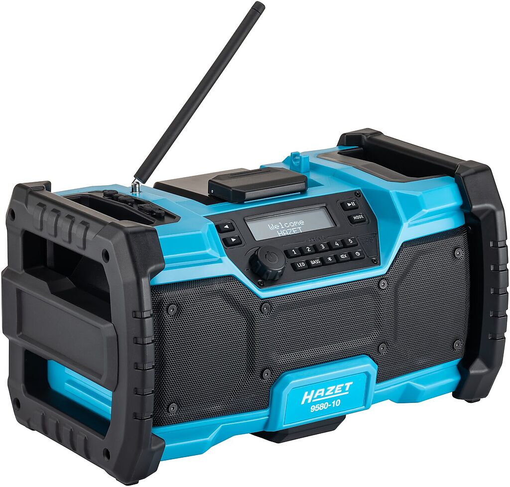 DAB radio with Bluetooth, hybrid 18 V / 230 V (9580-10, HAZET)