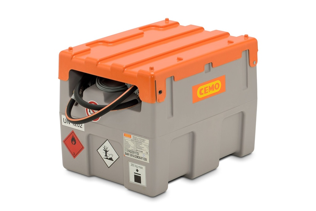 DT-Mobil Easy 200 l diesel tank with 24 V pump (40 l/min), automatic nozzle and hinged lid (10112, CEMO)