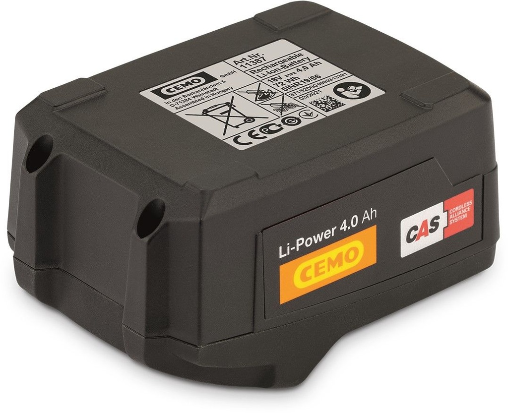 Li-Power baterija 18 V / 4,0 Ah CAS, CEMO (11387)