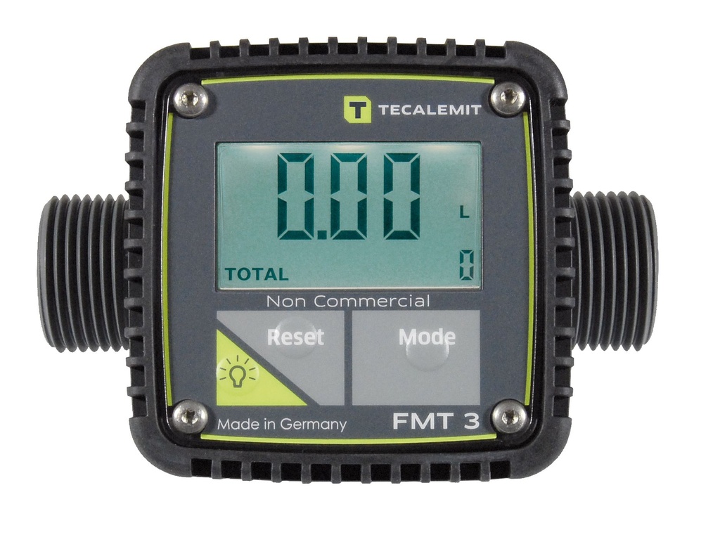 Skaitmeninis turbininis matuoklis FMT II, POM, 5–90 l/min, 1" BSP (10451, CEMO)