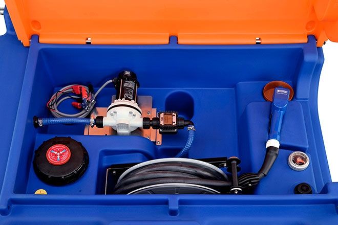 CEMO Blue-Mobile Easy 980 l Premium AdBlue® dispensing unit, 12 V, box with lifting eyes, hinged lid, 4 m hose (11146, CEMO)