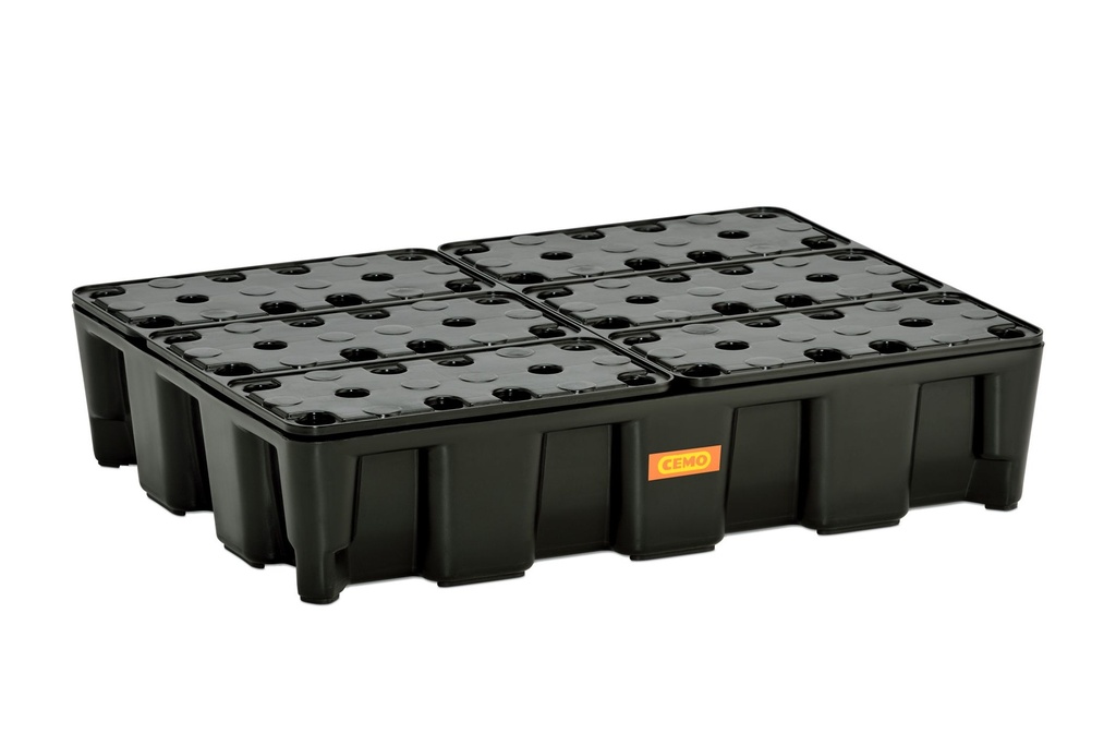 PE surinkimo padėklas 60 HD RG su PE grotelėmis 80 x 60 x 18 cm, CEMO (10889)