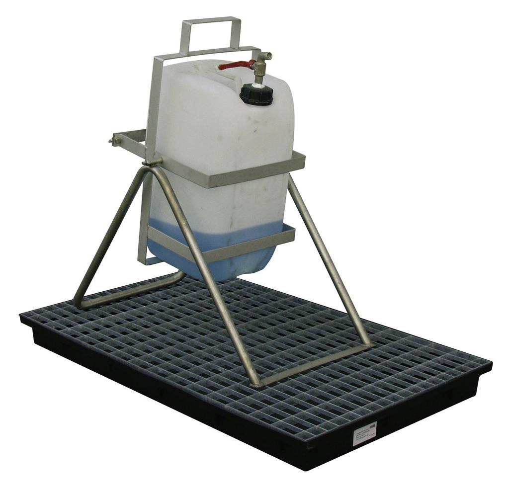 Canister filling stand made of stainless steel, CEMO (8007)