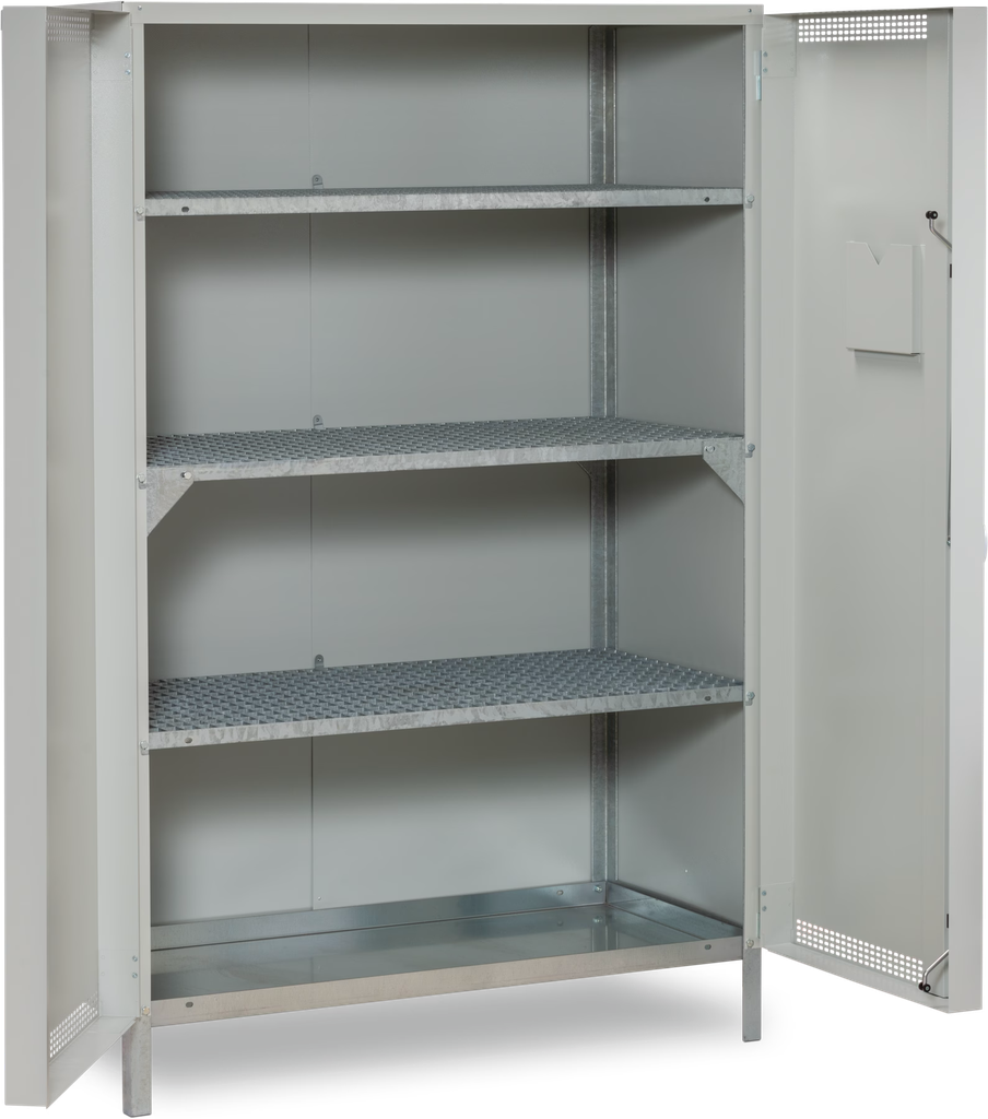 Environmental/HazMat cabinet with 3 gratings and tray base (7956, CEMO)