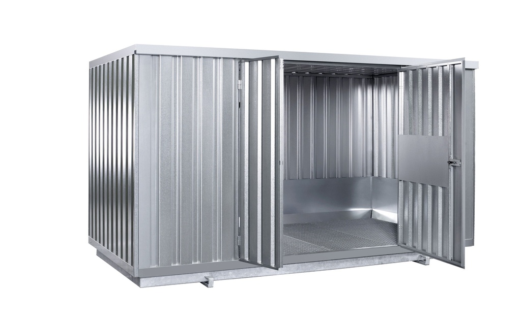 Safety storage container SRC 4.1N, galvanised and painted, door on narrow side, CEMO (10360)