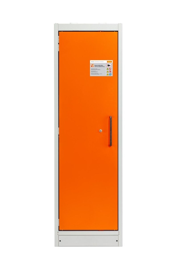 PROline 6/20 90 tipa akumulatoru drošas glabāšanas skapis, oranžas RAL 2008 durvis, kreisā durvju eņģe, CEMO (11959)