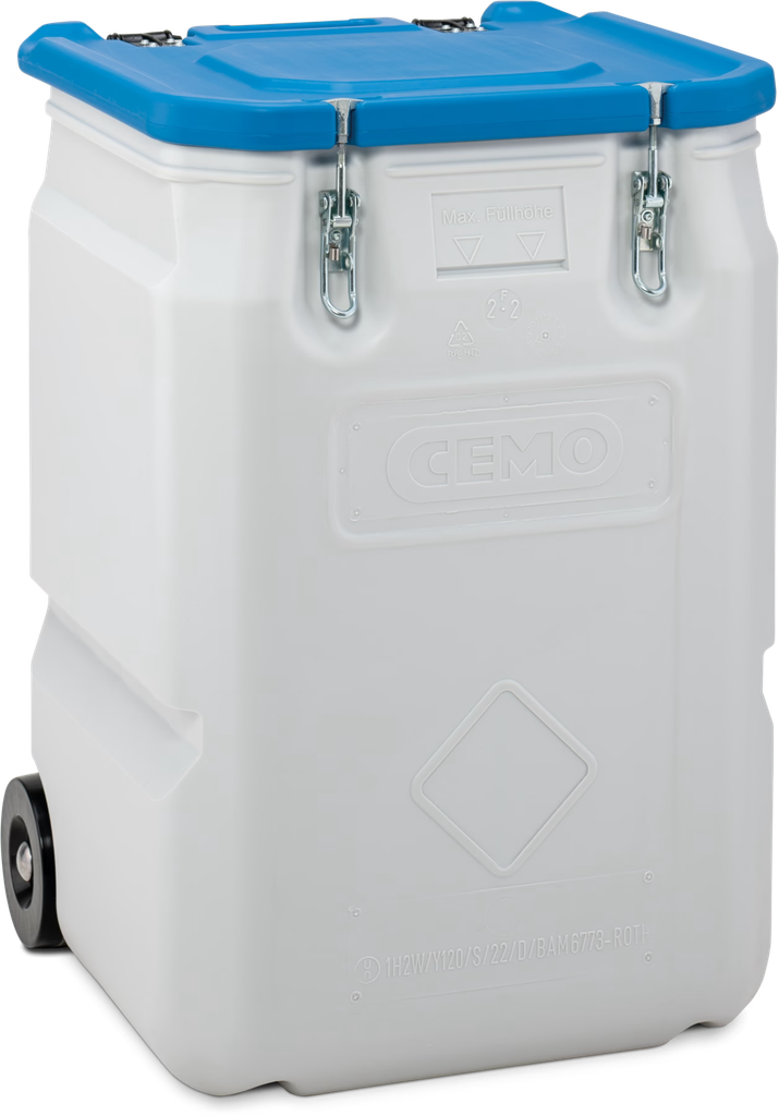 Mobile box 250 L, blue lid, CEMO (11460)
