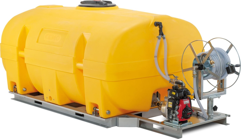 Mobili vandens talpa CEMO BWS 130-PE 3000 l, benzininio variklio siurblys, atverčiamas dangtis, su pertvaromis (11519, CEMO)