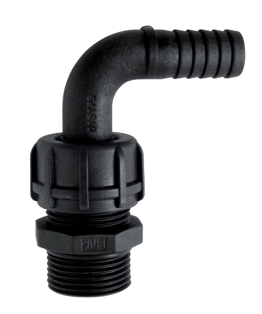 Plastmasas 90° šļūtenes savienojums DN 19 (8612, CEMO)