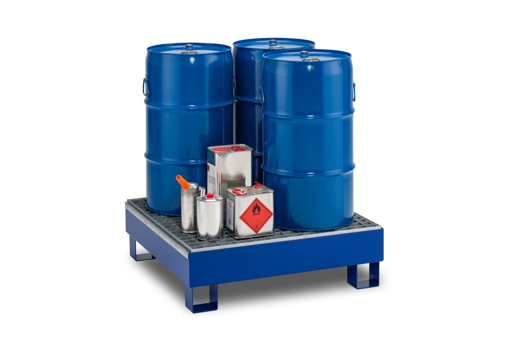 Type SW65/4, painted, with steel grating for up to 4 x 60l drum, CEMO (11479)