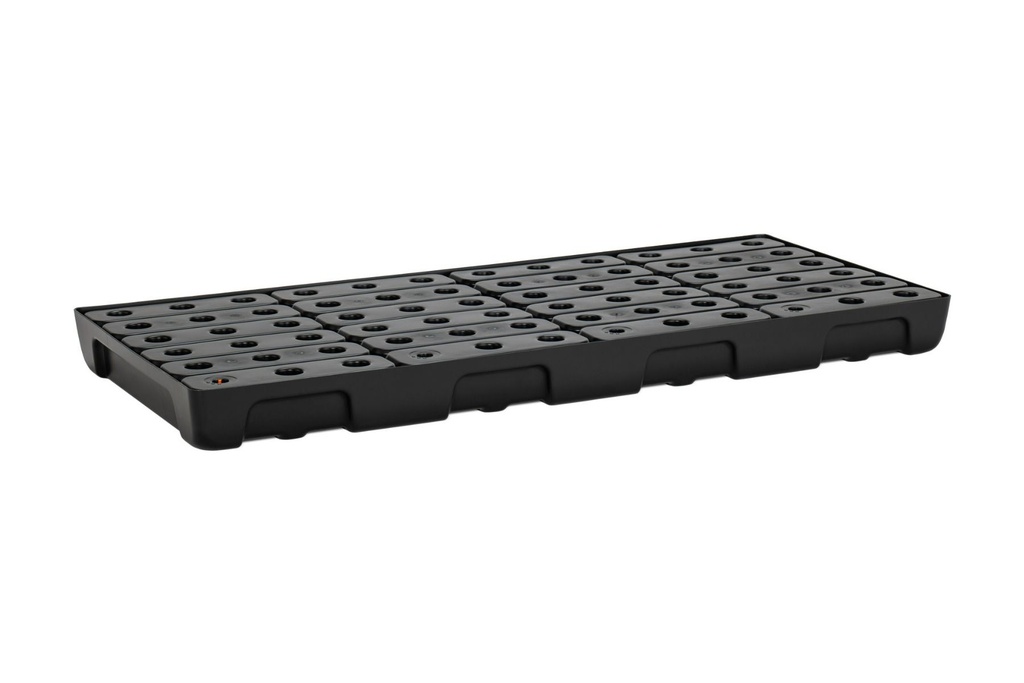 PE mažas surinkimo padėklas 13/6 su PE grotelėmis, 44 l, 130 x 60 x 10 cm, CEMO (11740)