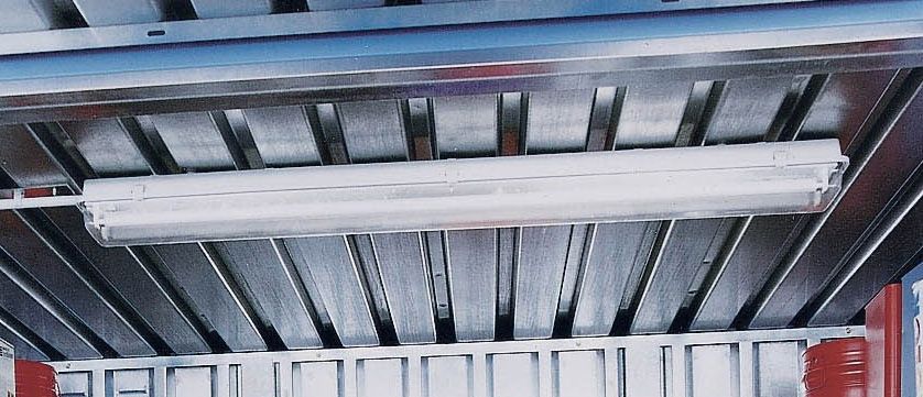 Long light fixture 2x58 W for safety storage containers (8228, CEMO)