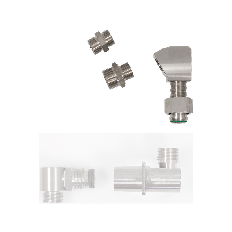 90° līkums no AISI 304 nerūsējošā tērauda, 3/4" BSP (M), 335 mm statinei (1093L, FLEXBIMEC)