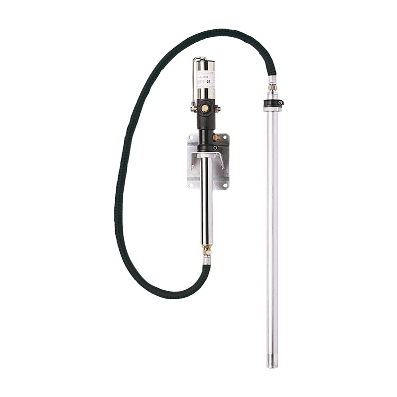 Air operated oil pump - compression ratio 3:1 - double acting - with hose and wall bracket (2032, FLEXBIMEC)