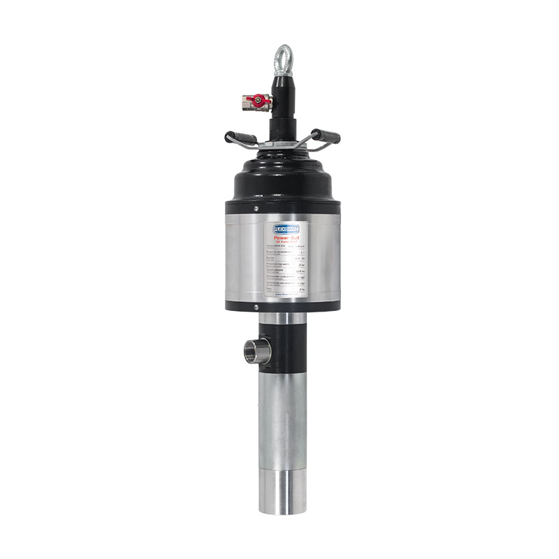 Air operated pump for high viscosity oils "Power Bull" series - compression ratio 10:1 - flow rate 40 l/min - single acting, wall mounted (2097, FLEXBIMEC)