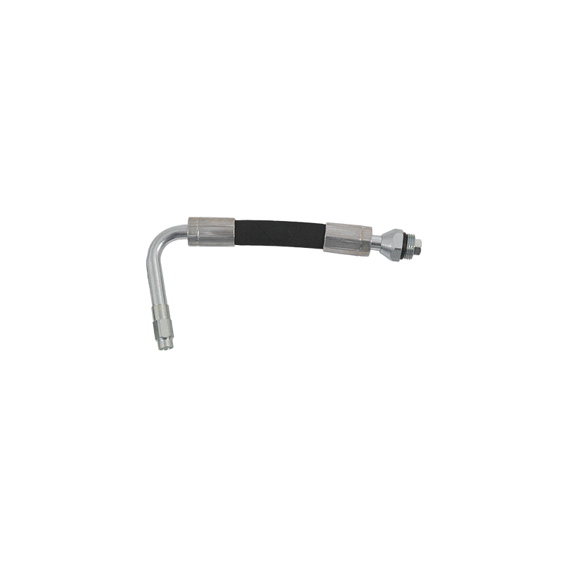 Flexible hose with 80° bent spout and manual no-drip for oil gun, FLEXBIMEC (2142)