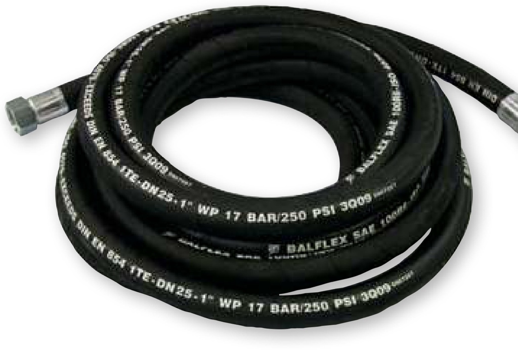 Flexible hose for diesel and water Ø 1" (Ø 25x32) 17 bar - length 1.5 m - fittings 1" (FF), FLEXBIMEC (2896015)