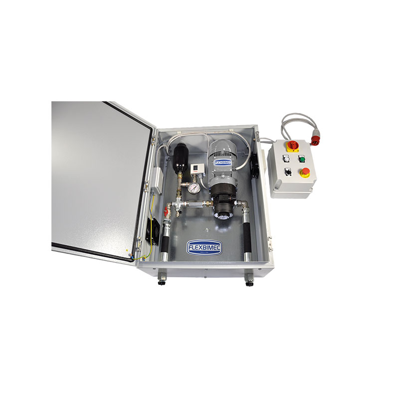 Oil transfer kit with pump art. 6149 in a metallic cover with security electric panel art. 7370 (3050, FLEXBIMEC)