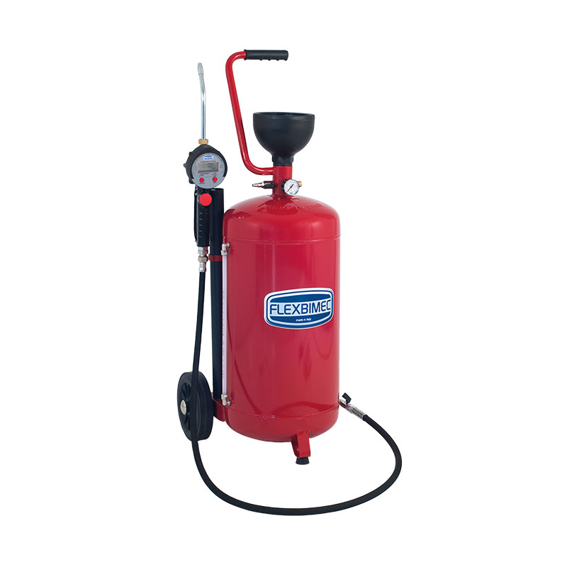 Pneumatinis alyvos dozatorius ant rezervuaro, 40 l, su pistoletu (3359, FLEXBIMEC)