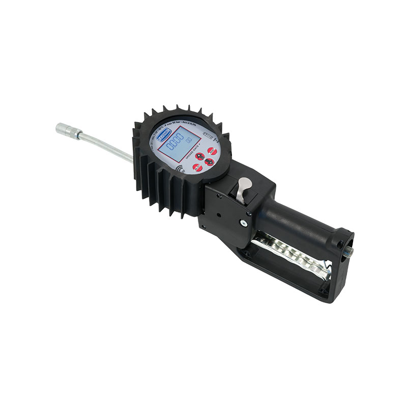 Electronic grease flow meter "4TT - GREASE MERCURY" with rigid outlet pipe and PRESET, Flexbimec (4292, FLEXBIMEC)