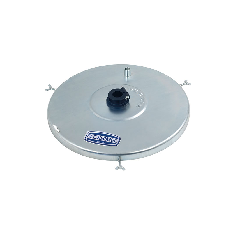 Drum cover with ring nut Ø33 mm to fix pump, Ø600 mm, for 180 kg drums (4308/TP33, FLEXBIMEC)