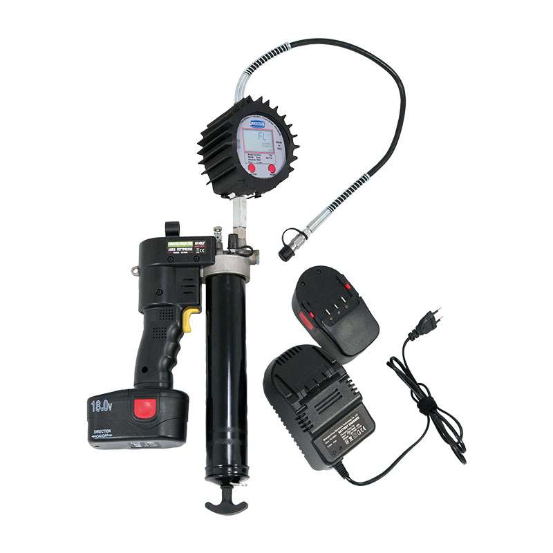 12 Vdc cordless cartridge grease gun, 400 g, with electronic meter (4453, FLEXBIMEC)