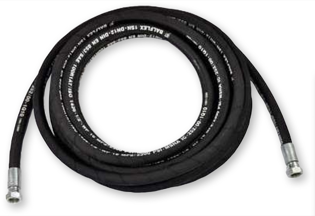 Flexible hose for grease and water high pressure Ø 1/4" (Ø 6.4 mm) R2 length 6 m, FLEXBIMEC (4506)
