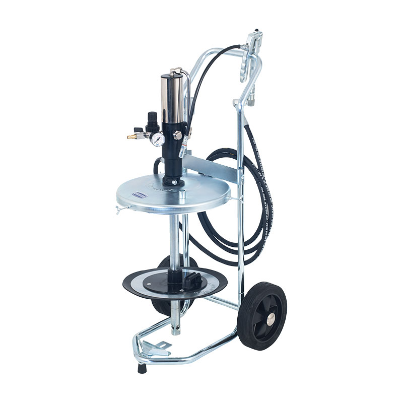 Mobile pneumatic grease supply kit with trolley, for plastic drums (4920CE/FP, FLEXBIMEC)